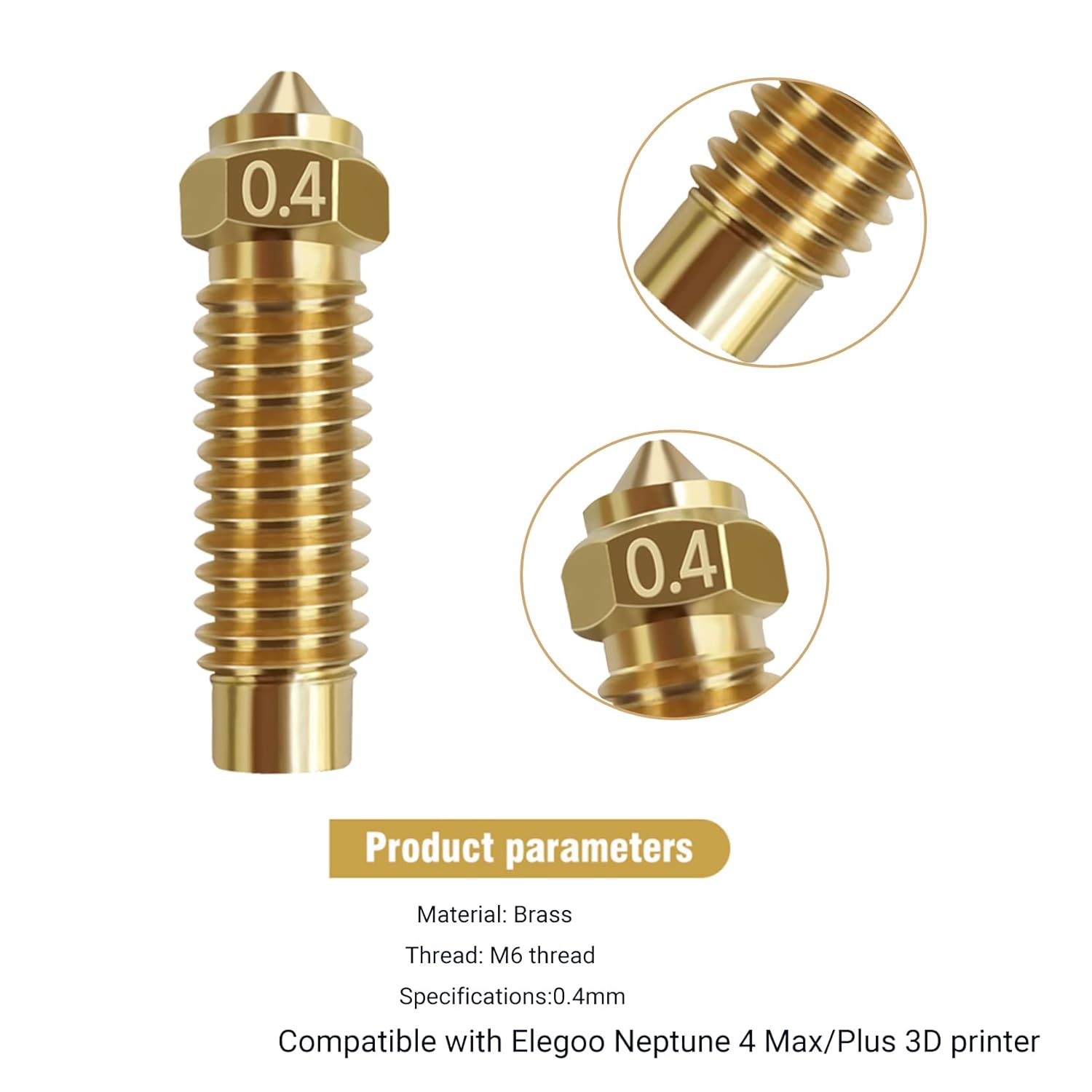 5/10PC Elegoo Neptune 4 Plus/N - огляд і ціна Hotend 0.4Mm